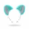 Load image into Gallery viewer, Big Cat ears Kitty Cosplay Headwear Tender Green Furry White Inside Animal Headband Costume