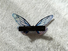 Load image into Gallery viewer, Black Blue Shiny Dragonfly Butterfly Hair Clip Nymph Natural Hair Pin Gift For Her