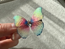 Load image into Gallery viewer, Colorful Shiny Butterfly Hair Clip Nymph Natural Hair Pin Gift For Her