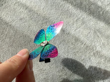 Load image into Gallery viewer, Colorful Green Blue Purple Shiny Butterfly Hair Clip Nymph Natural Hair Pin Gift For Her
