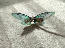 Load image into Gallery viewer, Black Purple Shiny Dragonfly Butterfly Hair Clip Nymph Natural Hair Pin Gift For Her