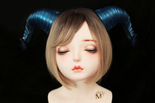 Load image into Gallery viewer, Galaxy Dark Blue Huge Horn Forest Gothic Demon Nymph Ram Horn Headdress Headband Punk Evil sheep Diablo Photography Cosplay【NALUMI】