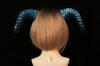 Galaxy Dark Blue Huge Horn Forest Gothic Demon Nymph Ram Horn Headdress Headband Punk Evil sheep Diablo Photography Cosplay【NALUMI】