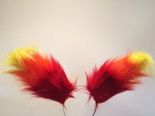Load image into Gallery viewer, Red Yellow Fox Ears Homestuck Fire Cosplay Animal Furry Bunny ears Rabbit Easter NALUMI