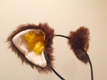 Load image into Gallery viewer, Cat ears Kitty Fox ears Nick Cosplay Headwear brown yellow Furry Animal Headband Costume