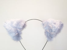 Load image into Gallery viewer, Cat ears Kitty Headwear Grey Pink inside  Furry Animal Headband Costume Bow Bells