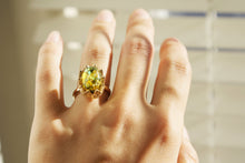 Load image into Gallery viewer, Resin Ring, Silver Gold Plated Crown Oval Seashell Black caldesia Bling