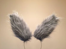 Load image into Gallery viewer, Grey Pink Fox Ears long fur Cosplay Animal Furry Bunny ears Rabbit Judy Easter NALUMI