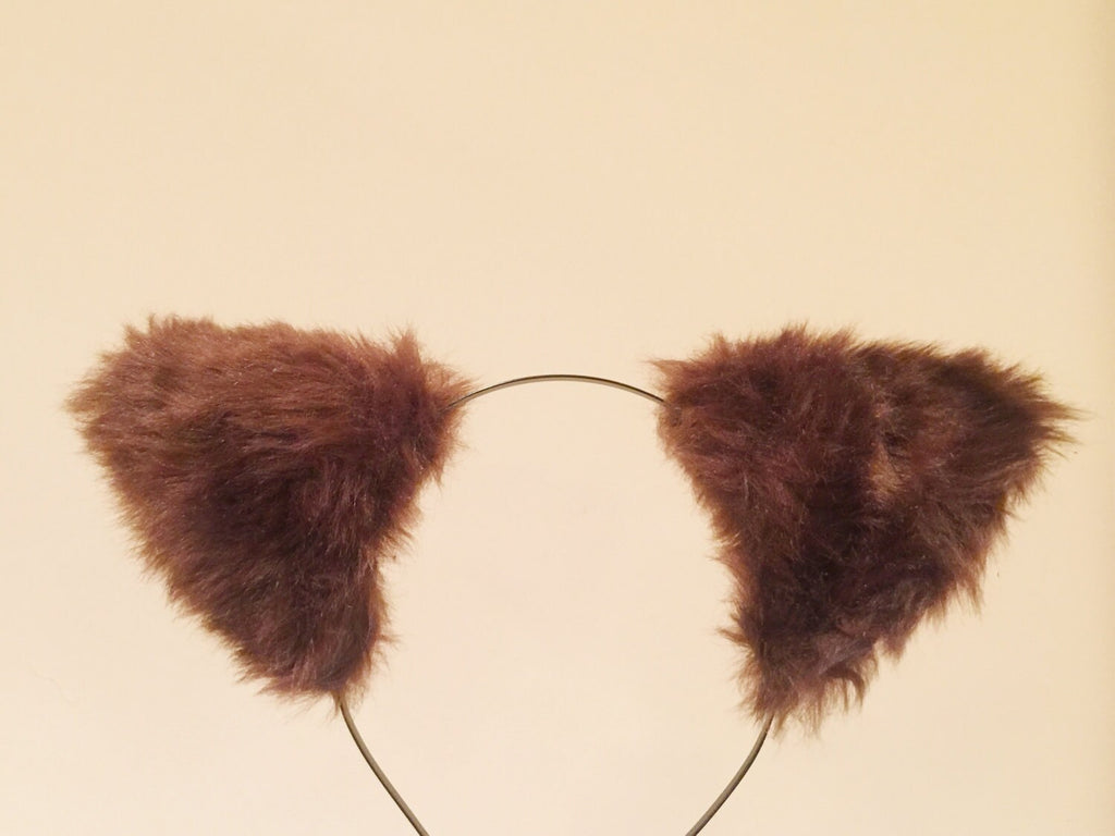 Cat ears Kitty Fox ears Nick Cosplay Headwear brown yellow Furry Animal Headband Costume