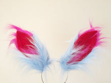 Load image into Gallery viewer, Blue Fox Ears long fur Harley Quinn Cosplay Animal Furry Bunny ears Rabbit Judy Realistic  Easter NALUMI