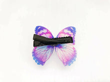 Load image into Gallery viewer, Purple Pink Blue Shiny Butterfly Hair Clip Nymph