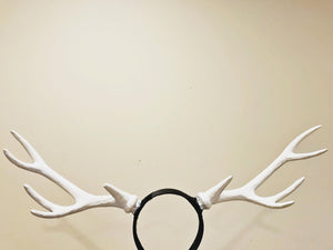 Antlers Reindeer White Horn Demon Nymph Horn Headdress Christmas Wizard Costume（Big）