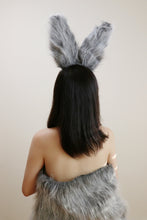 Load image into Gallery viewer, Grey Pink Fox Ears long fur Cosplay Animal Furry Bunny ears Rabbit Judy Easter NALUMI