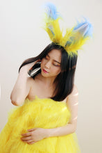 Load image into Gallery viewer, Blue Yellow Fox Ears long fur  Cosplay Animal Furry Bunny ears Rabbit Judy Realistic Easter Costume NALUMI