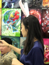 Load image into Gallery viewer, Pink Rabbit Ears Bunny Ears Short fur Cosplay Animal Furry Costume Halloween Easter NALUMI
