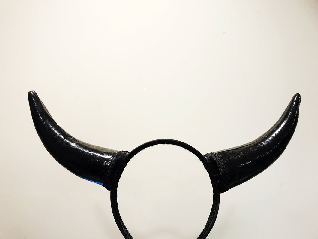 Black Horn Demon Nymph Cow Horn OX Bull Headdress Diablo NALUMI Halloween Costume