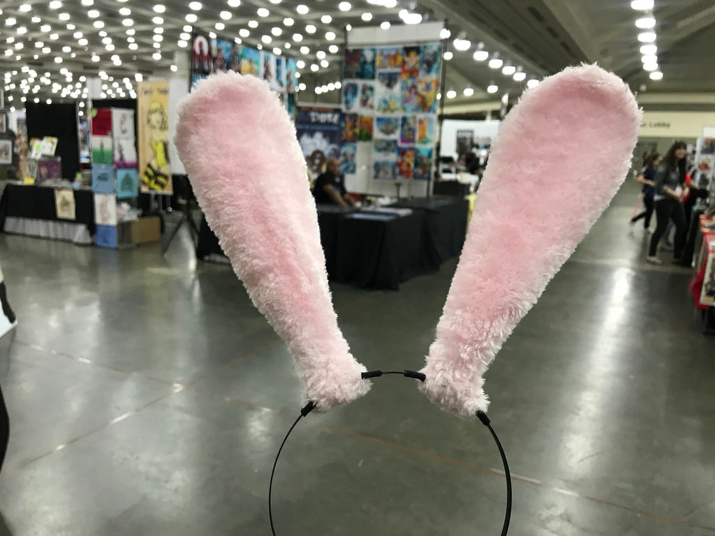 Pink Rabbit Ears Bunny Ears Short fur Cosplay Animal Furry Costume Halloween Easter NALUMI