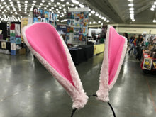 Load image into Gallery viewer, Pink Rabbit Ears Bunny Ears Short fur Cosplay Animal Furry Costume Halloween Easter NALUMI