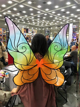 Load image into Gallery viewer, Rainbow Colorful Butterfly Wing Cosplay Costume Big handmade Elf Halloween NALUMI
