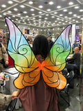 Rainbow Colorful Butterfly Wing Cosplay Costume Big handmade Elf Halloween NALUMI