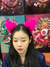 Load image into Gallery viewer, Cat side ears Kitty Headwear Purple Pink Furry Animal Headband Costume Bow Bells Halloween NALUMI