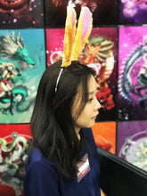 Load image into Gallery viewer, Yellow Brown Rabbit Ears Bunny Ears Short fur Khaki Earthy Cosplay Animal Furry Costume Easter Halloween NALUMI