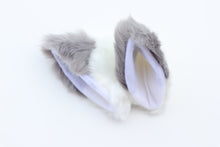 Load image into Gallery viewer, Cat side ears Kitty Head wear Gray Stitching White Furry Animal Headband Costume Bow Bells Halloween NALUMI