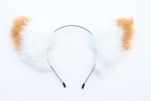 Load image into Gallery viewer, Cat ears Kitty Fox ears Cosplay Headwear White Tan Yellow Furry Animal Headband Costume