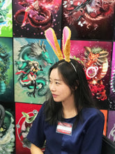 Load image into Gallery viewer, Yellow Brown Rabbit Ears Bunny Ears Short fur Khaki Earthy Cosplay Animal Furry Costume Easter Halloween NALUMI