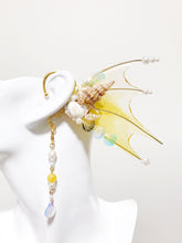 Load image into Gallery viewer, Gold Yellow Mermaid Earring Sea Shell Fairy Ears Elven Ears Earcuffs cosplay fantasy decoration Nature Fish Fin photography【NALUMI】