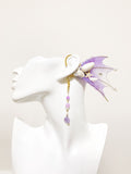 Purple Mermaid Earring Sea Shell Fairy Ears Elven Ears Earcuffs cosplay fantasy decoration Nature Fish Fin photography【NALUMI】