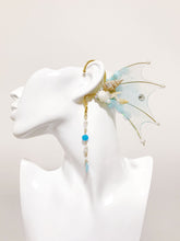 Load image into Gallery viewer, Light Blue Lake Sky Mermaid Earring Sea Shell Fairy Ears Elven Ears Earcuffs cosplay fantasy decoration Nature Fish Fin photography【NALUMI】