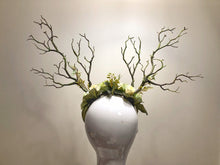 Load image into Gallery viewer, Black Branch Horn Demon Nymph Horn Headdress Antlers green flowers