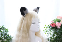 Load image into Gallery viewer, Big Cat ears Kitty Cosplay Headwear Gray Black Furry Animal Headband Costume Bell Bow