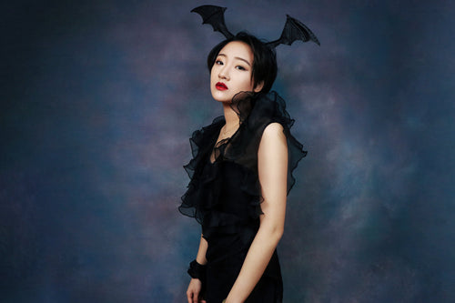 Large BatWing HeadDress Black Devil Cosplay Costume Vampire Morrigan Bat Witch Halloween