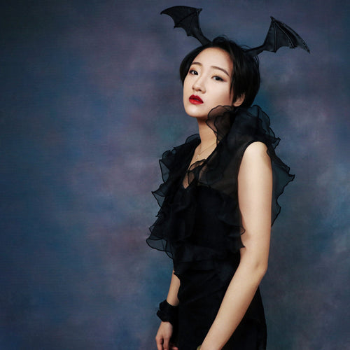 Large BatWing HeadDress Black Devil Cosplay Costume Vampire Morrigan Bat Witch Halloween