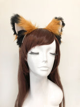 Load image into Gallery viewer, Cat ears Kitty Fox ears Nick Cosplay Headwear Black brown khaki Furry Animal Headband Costume