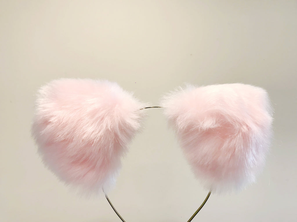 Cat ears Kitty Headwear Light Pink Furry Animal Headband Costume Bow Bells Twinkle