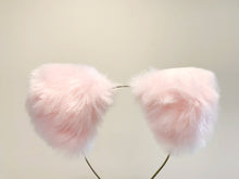 Load image into Gallery viewer, Cat ears Kitty Headwear Light Pink Furry Animal Headband Costume Bow Bells Twinkle
