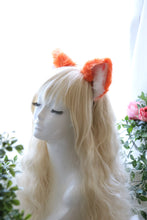 Load image into Gallery viewer, Big Cat ears Cute Kitty Headwear Headband Orange Furry Animal Headband Costume Bow Bells