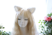 Load image into Gallery viewer, Cat ears Kitty Headwear White Furry Animal Headband Costume Bow Bells morning