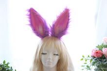 Load image into Gallery viewer, Purple pink Fox Ears long fur Cosplay Animal Furry Bunny ears Rabbit Easter NALUMI