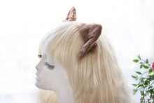 Load image into Gallery viewer, Teddy Brown Cat ears Kitty kitten Cosplay Anime Headwear Long Mix Furry Animal Hair clip Hairpin Costume Natural Simulation