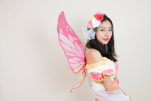 Load image into Gallery viewer, Pink Yellow Colorful Princess Butterfly Wing Glitter 3 Layers Cosplay Costume Big handmade Elf Halloween NALUMI