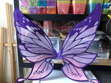 Load image into Gallery viewer, Purple Pink Colorful Princess Butterfly Wing Glitter 3 Layers Cosplay Costume Big handmade Elf Halloween NALUMI