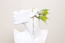 Load image into Gallery viewer, Green Emerald Mermaid Earring Sea Shell Fairy Ears Elven Ears Earcuffs cosplay fantasy decoration Nature Fish Fin photography【NALUMI】