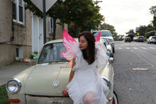 Load image into Gallery viewer, Pink Yellow Colorful Princess Butterfly Wing Glitter 3 Layers Cosplay Costume Big handmade Elf Halloween NALUMI