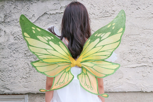 Green Yellow Colorful Princess Butterfly Wing 3 Layers Cosplay Costume Big handmade Elf Halloween NALUMI