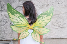 Load image into Gallery viewer, Green Yellow Colorful Princess Butterfly Wing 3 Layers Cosplay Costume Big handmade Elf Halloween NALUMI