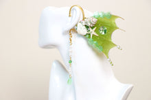 Load image into Gallery viewer, Green Emerald Mermaid Earring Sea Shell Fairy Ears Elven Ears Earcuffs cosplay fantasy decoration Nature Fish Fin photography【NALUMI】